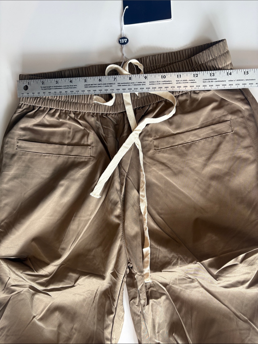 Nwt Aelfric Eden Pants Khaki Drawstring Parachute Balloon Pants Size M — image 4 of 8